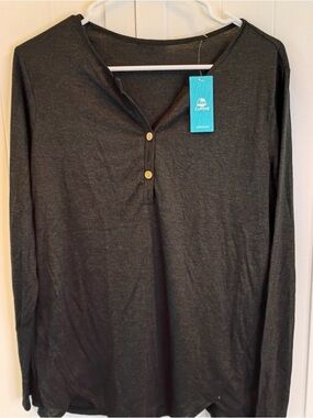 Cupshe Black Buttoned Long Sleeve Blouse
